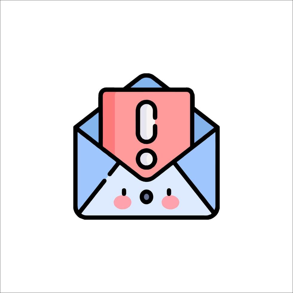 An email with a question mark on it vector