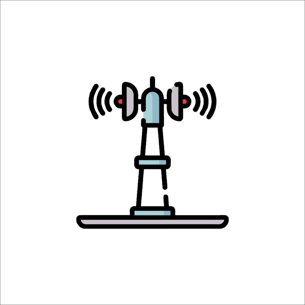 A wireless antenna icon on a white background vector