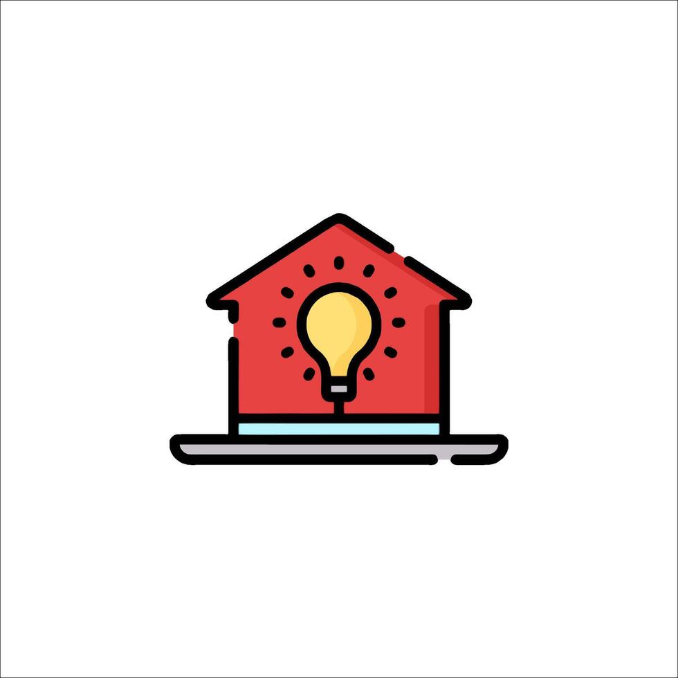 A house with a light bulb on top of it vector