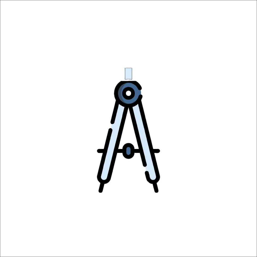 A drawing of a compass on a white background vector