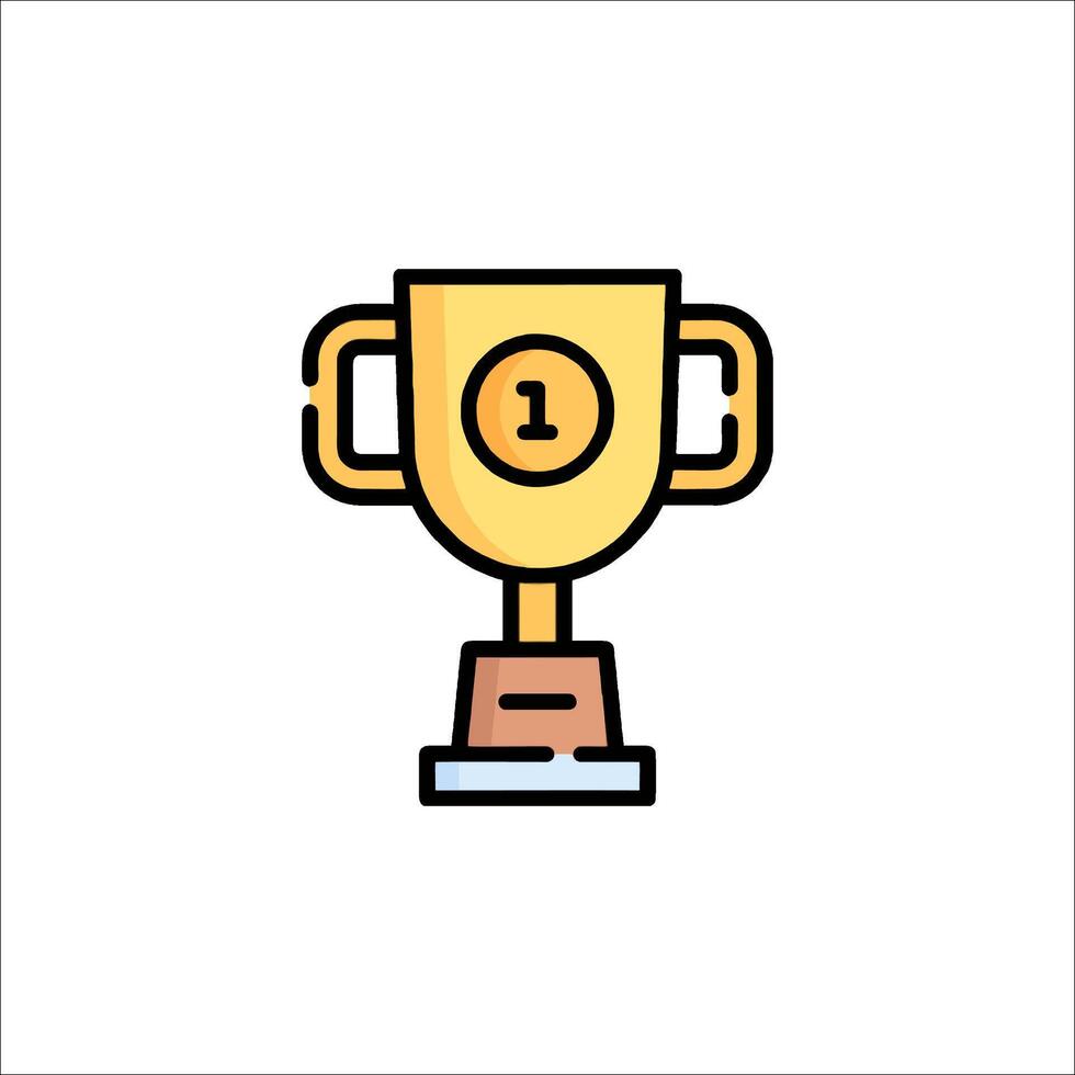 A trophy cup icon on a white background vector