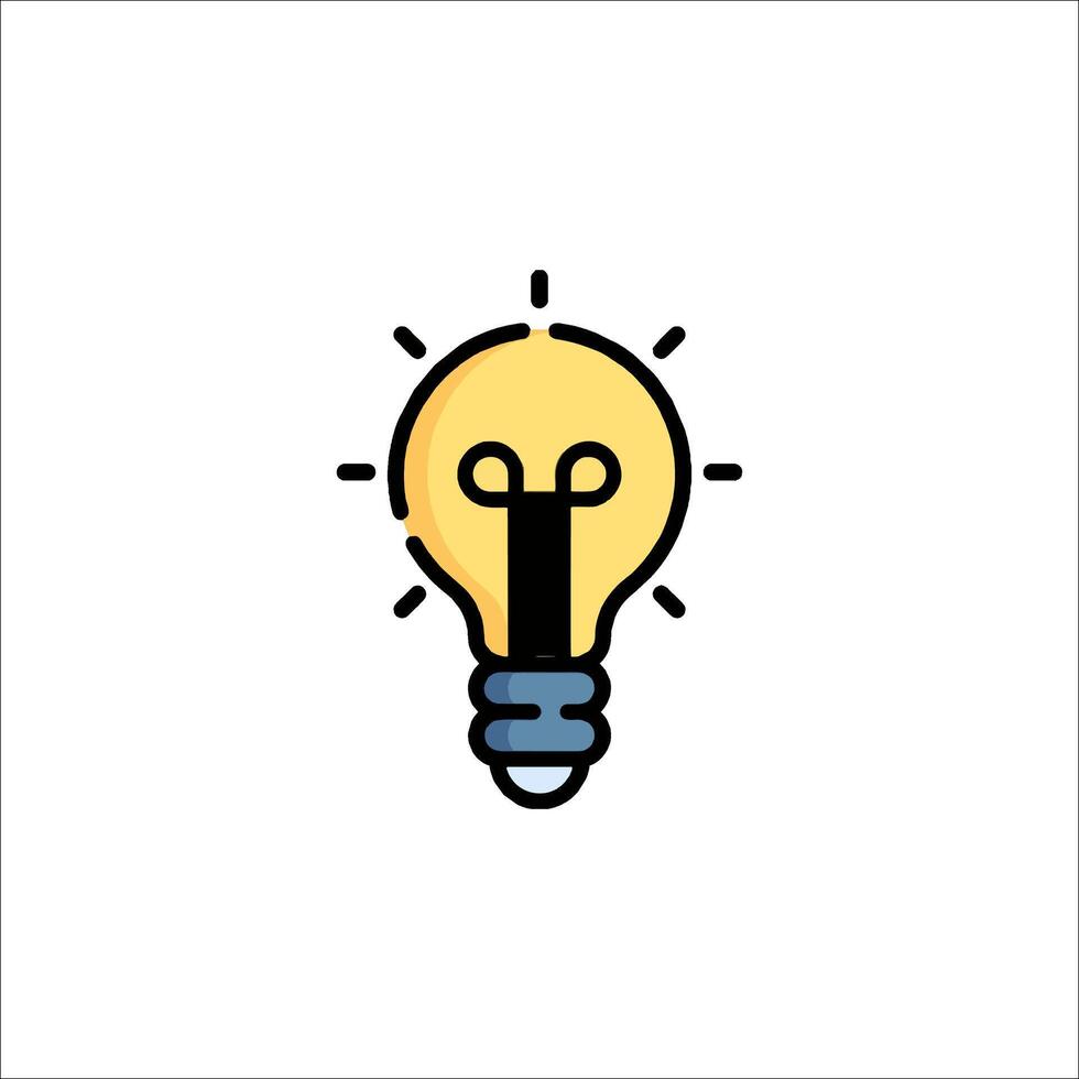 A light bulb icon on a white background vector