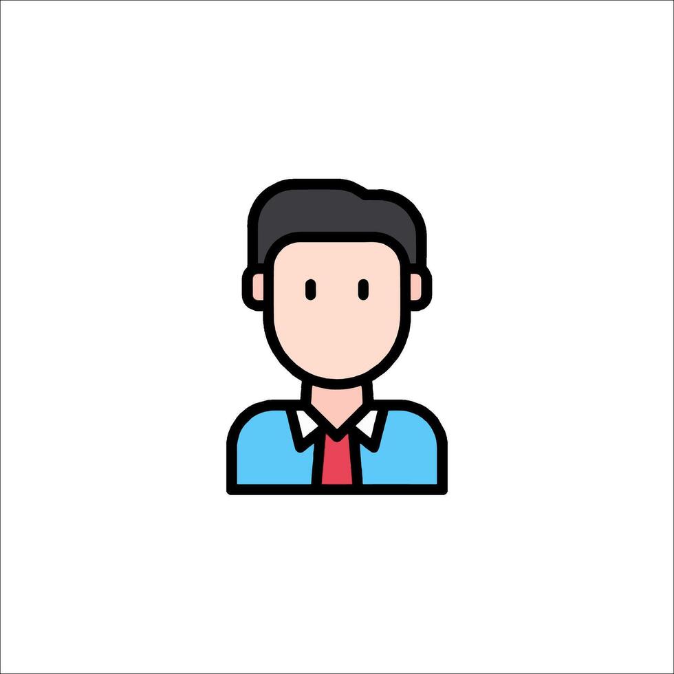 A man in a tie and shirt icon vector