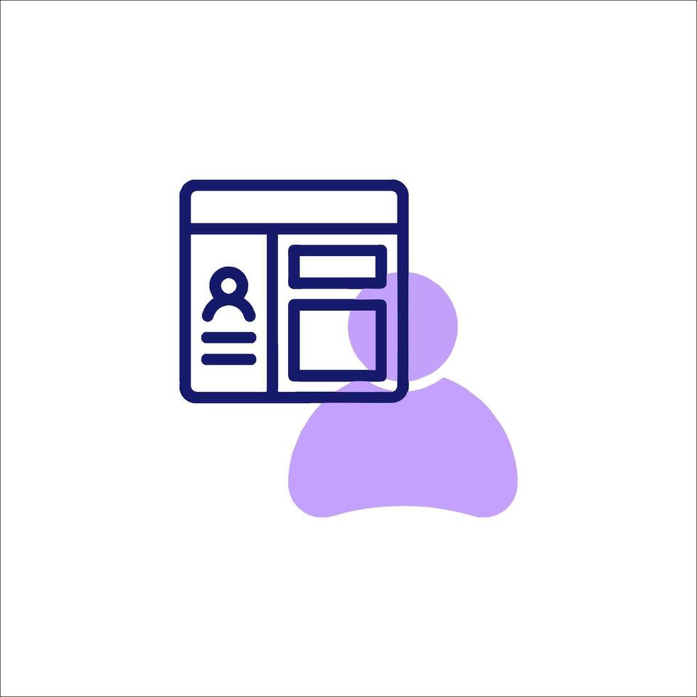 A person is looking at a computer screen with a person in the background vector