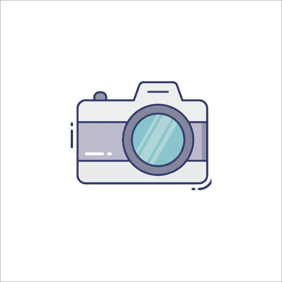 A camera icon on a white background vector