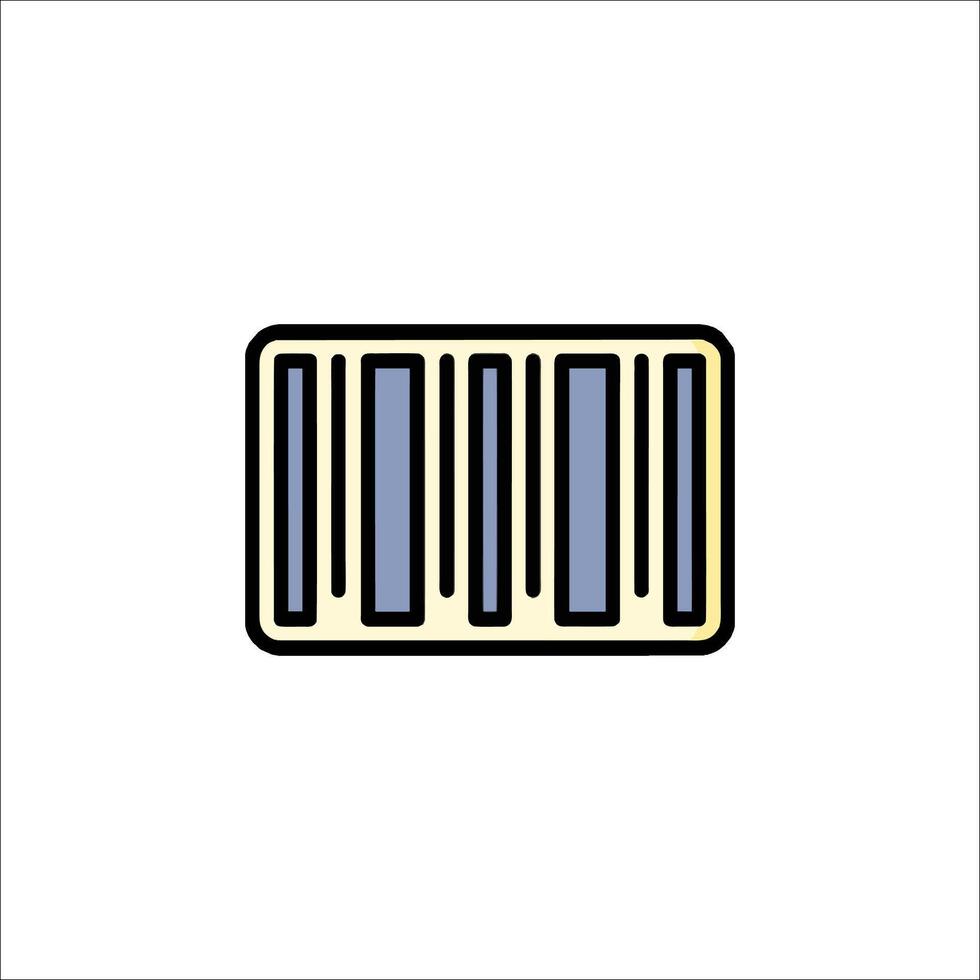 A barcode icon on a white background vector
