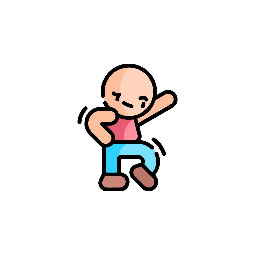 A cartoon character dancing in the air vector