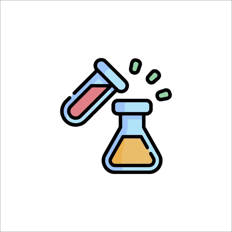 A test tube with a liquid in it and a test tube with a test tube vector