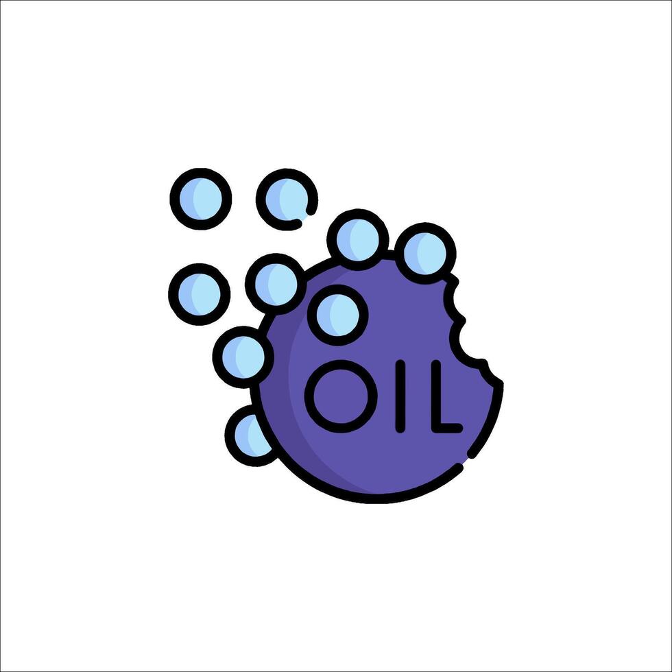 Oil and bubbles icon illustration vector
