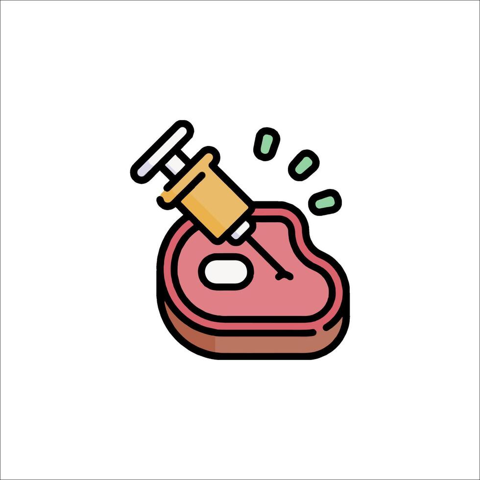 Meat injection icon isolated on white background vector