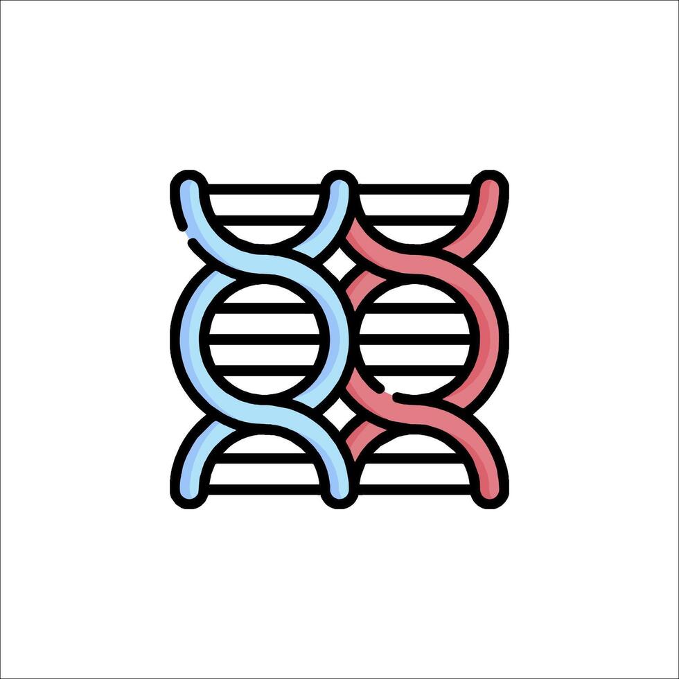 Dna icon, line icon, line icon, illustration, icon, icon design, vector