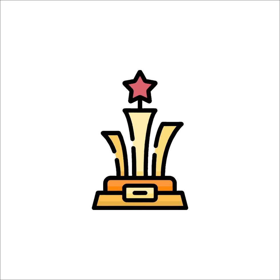 A trophy with a star on top of it vector