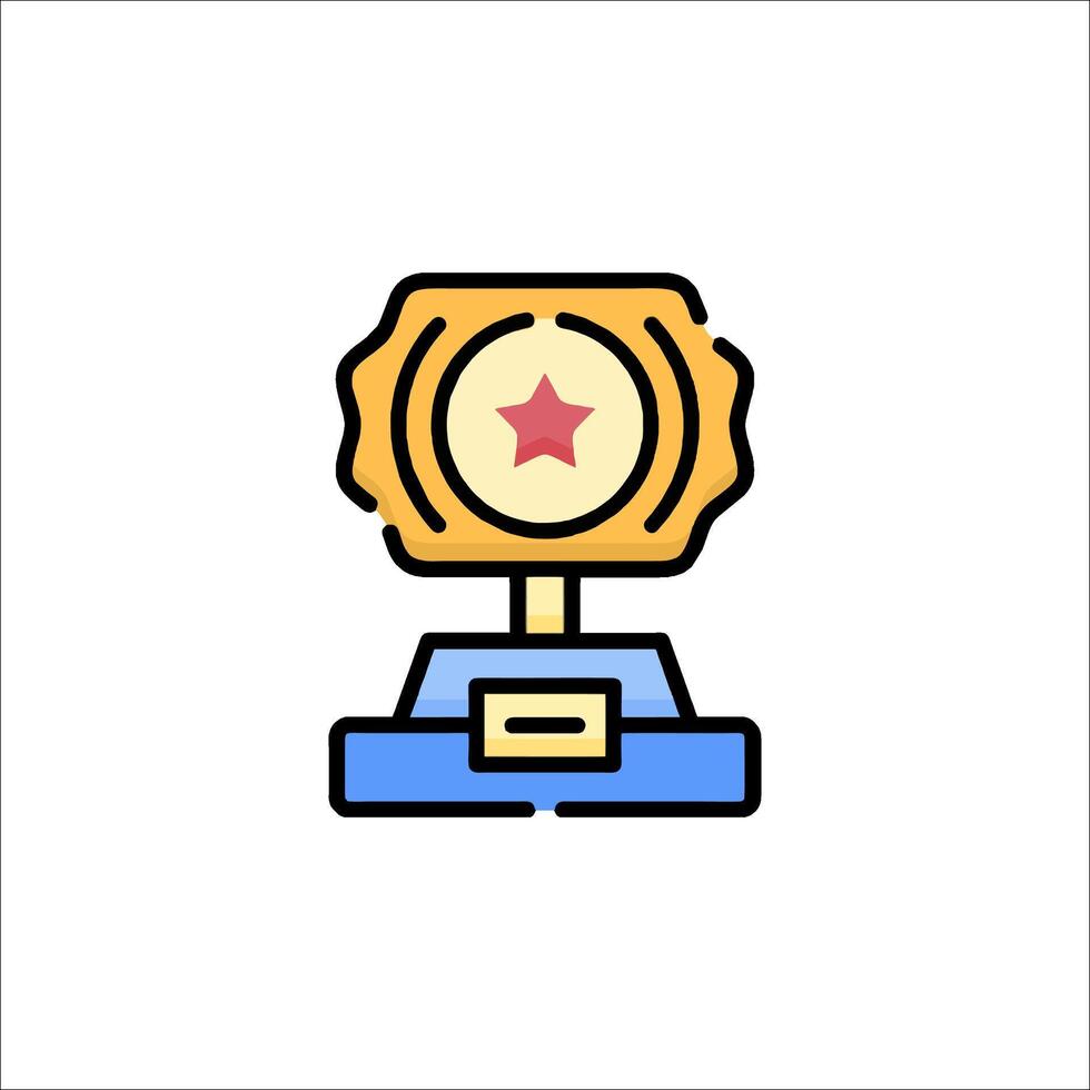 A star on a trophy icon vector