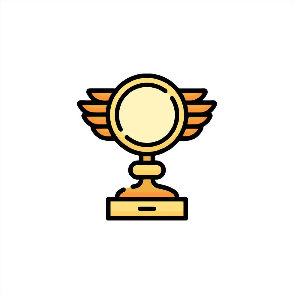A trophy icon on a white background vector