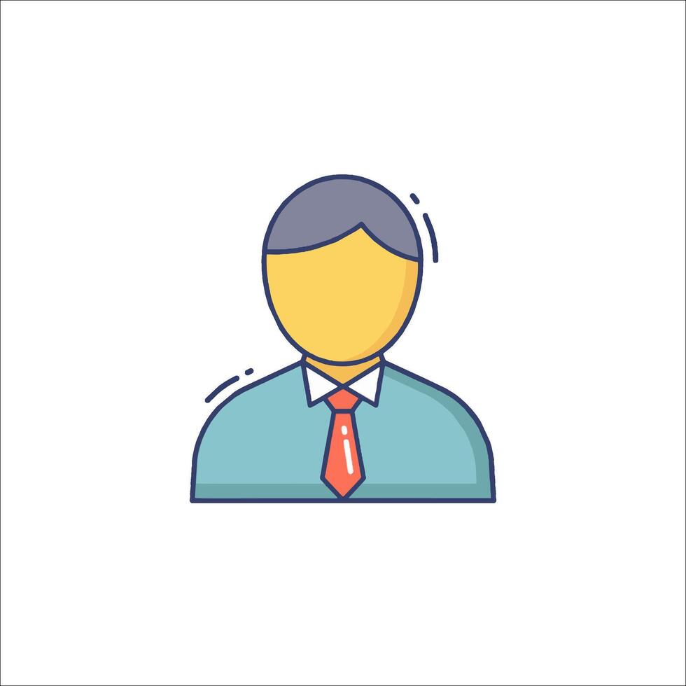 A man in a tie icon on a white background vector