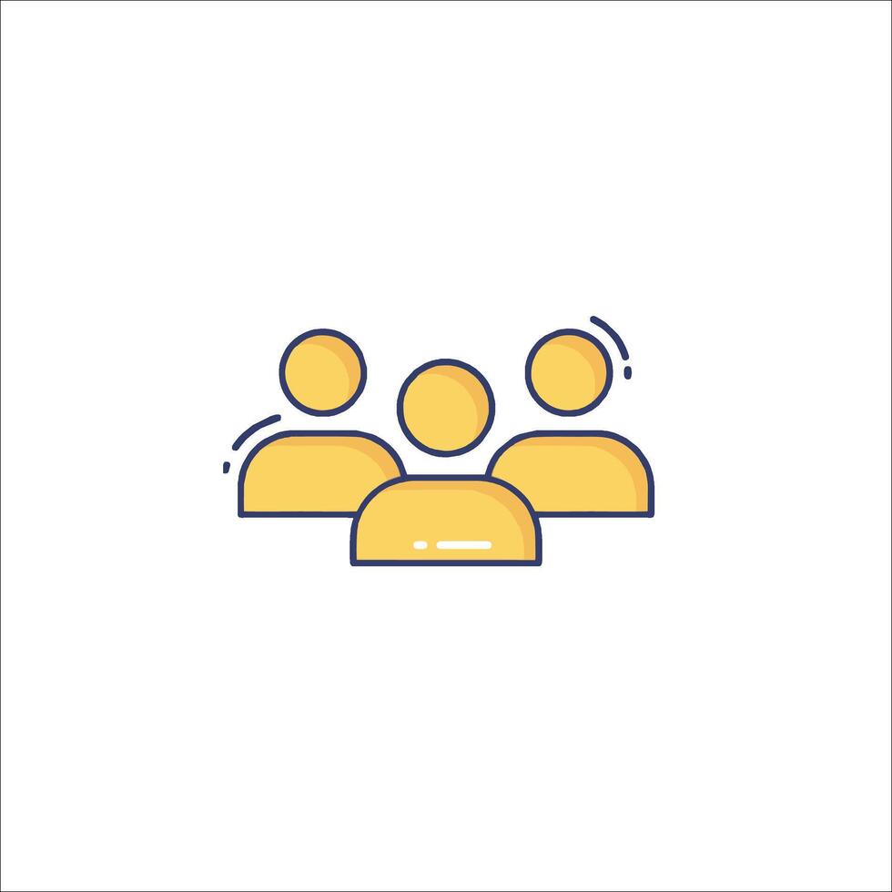 A group of people with a circle icon vector