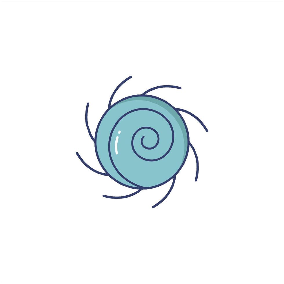 A blue spiral icon on a white background vector