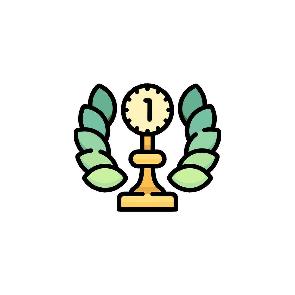 A clock and laurels on a pedestal vector
