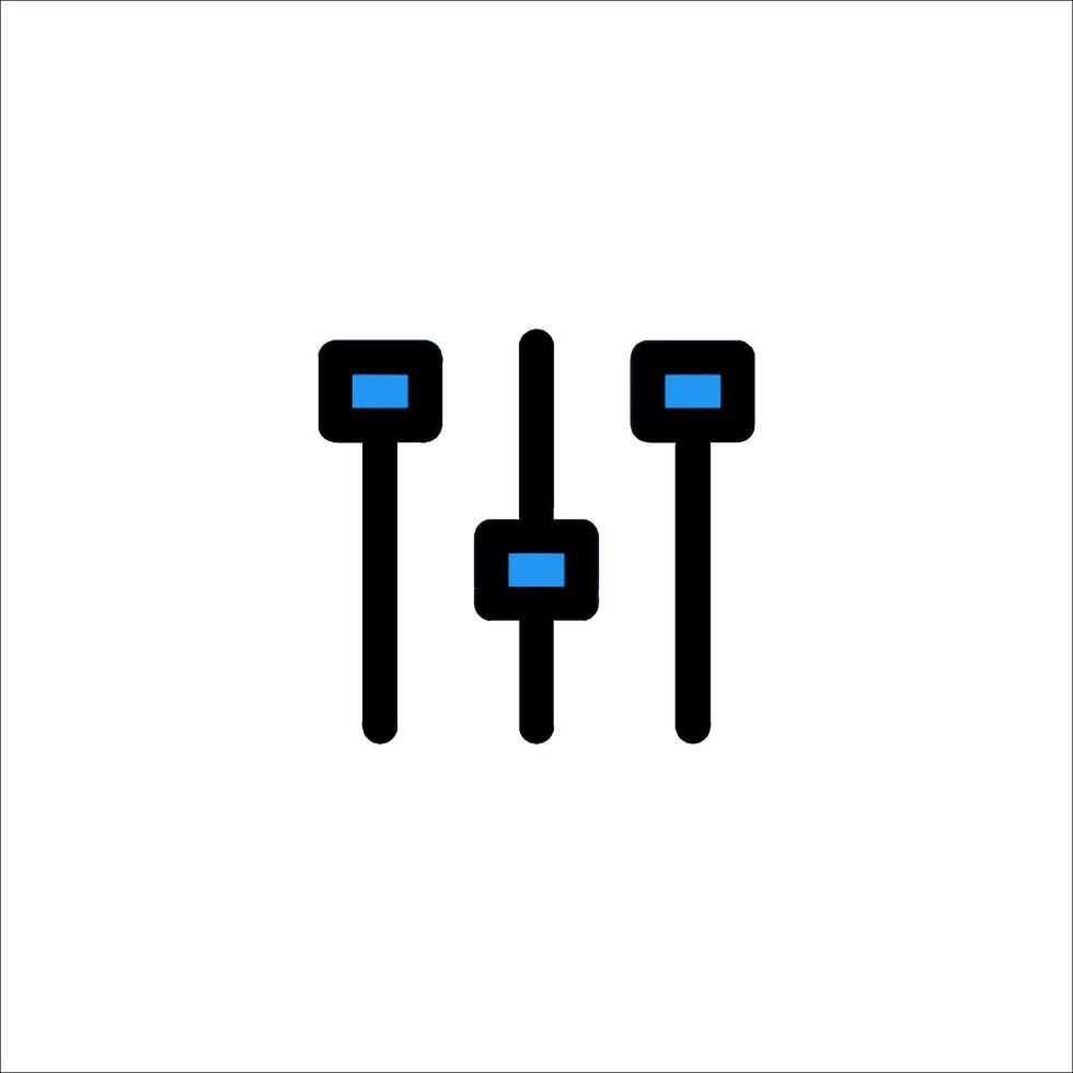 A black and blue icon of a mixer vector