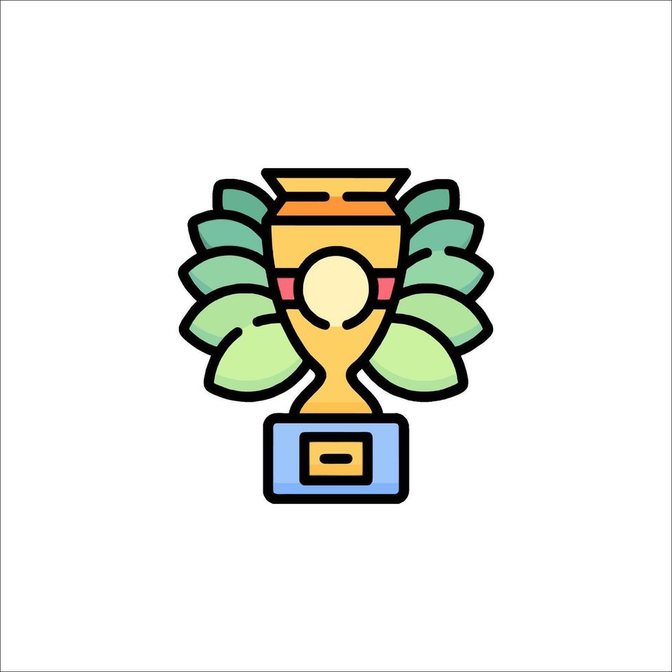 A colorful trophy icon on a white background vector
