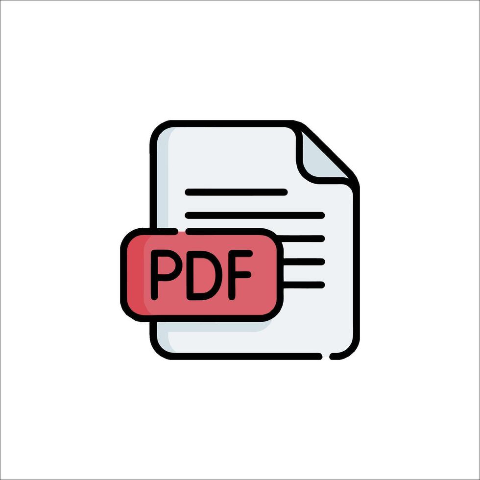 Pdf icon illustration vector