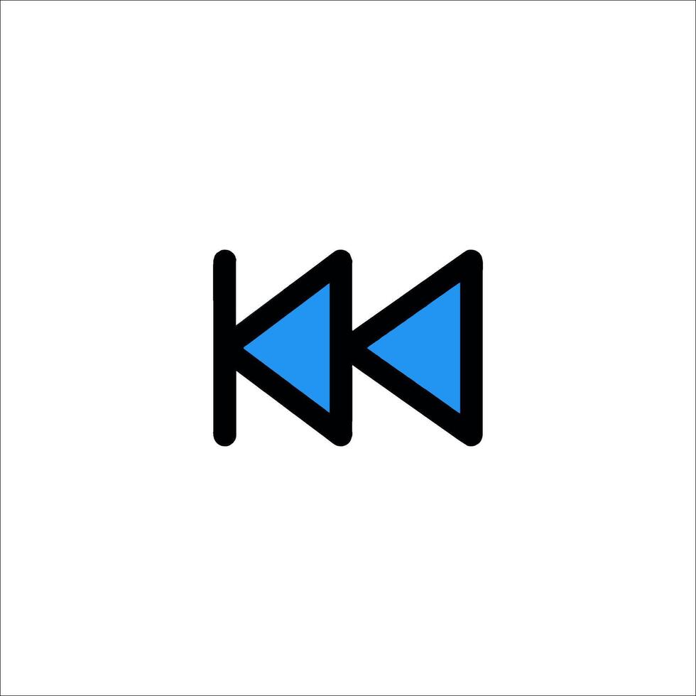 A blue and black arrow icon on a white background vector