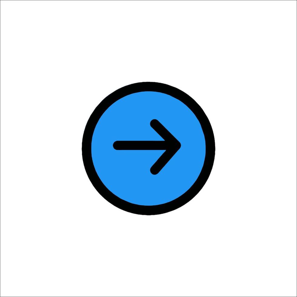 A blue arrow pointing in a circle on a white background vector