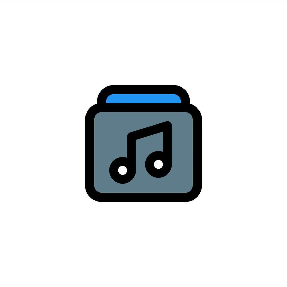 A music note icon on a white background vector