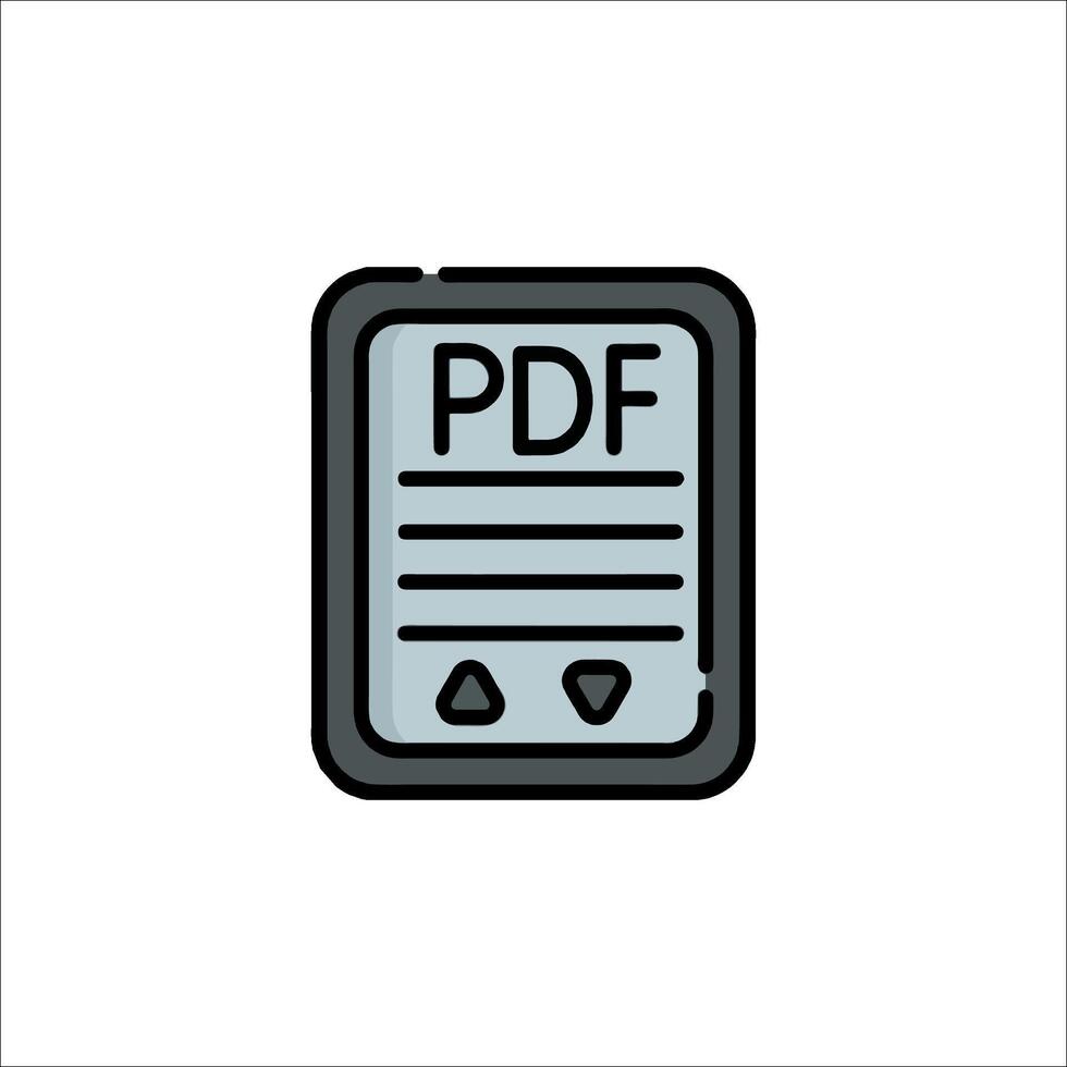 Pdf file icon illustration vector