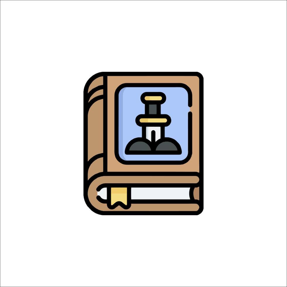 Book icon with a book and a book cover vector