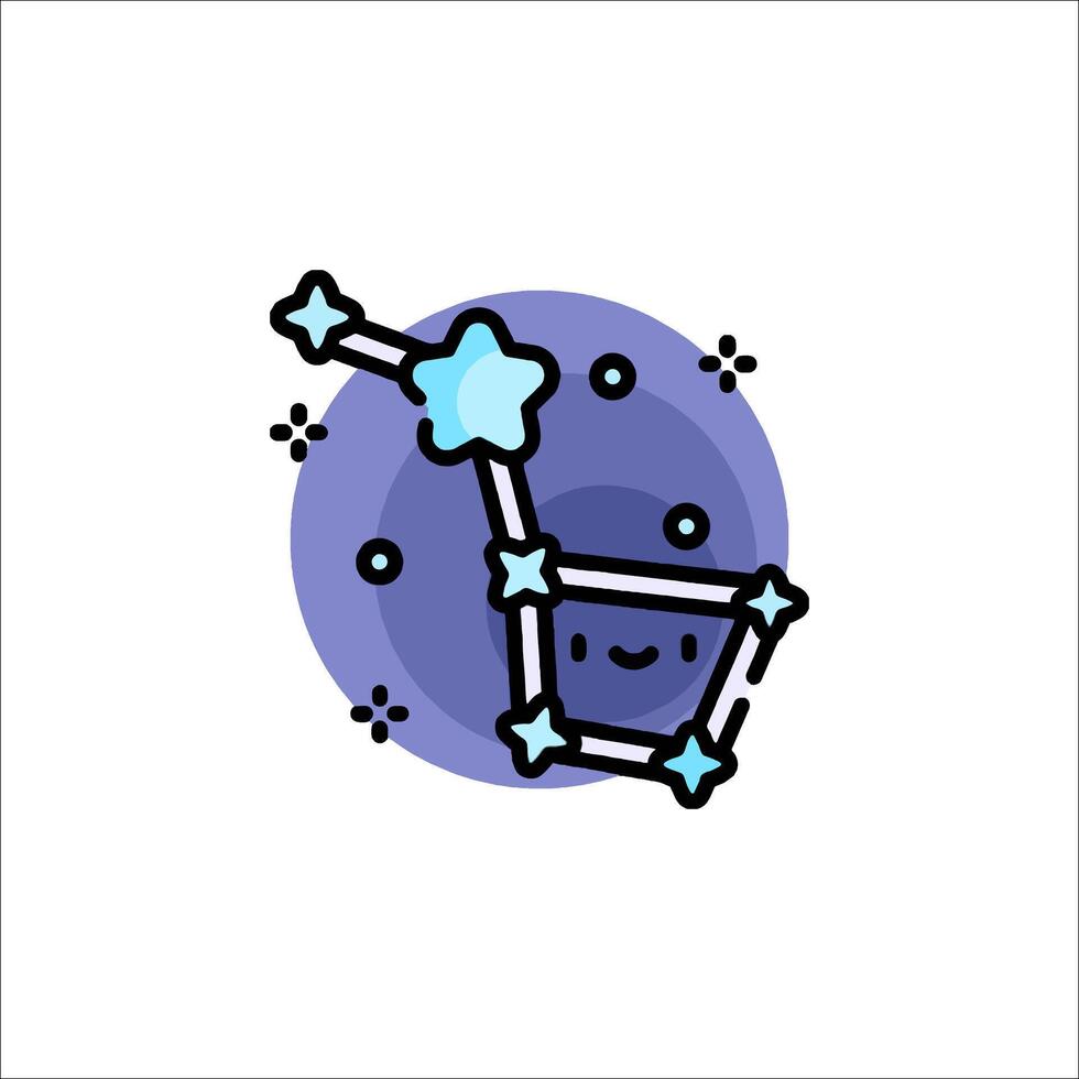 A cartoon star and a star in the sky vector