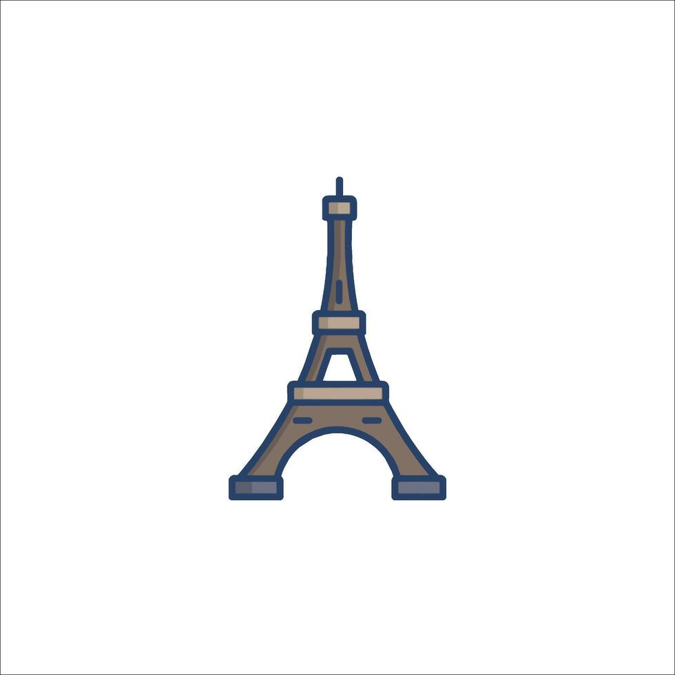 The eiffel tower in paris, france vector