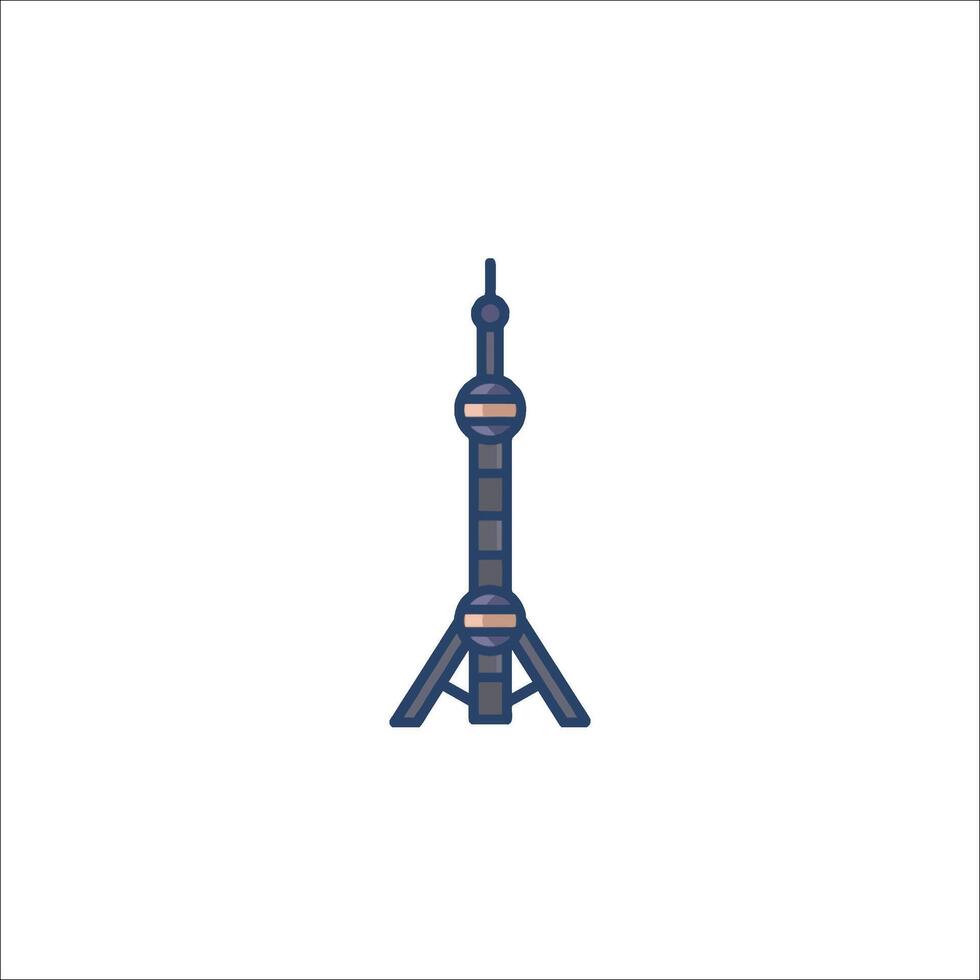 The shanghai tower icon illustration vector