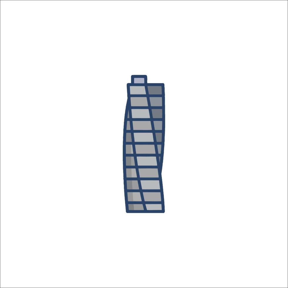 A building icon in a flat style vector