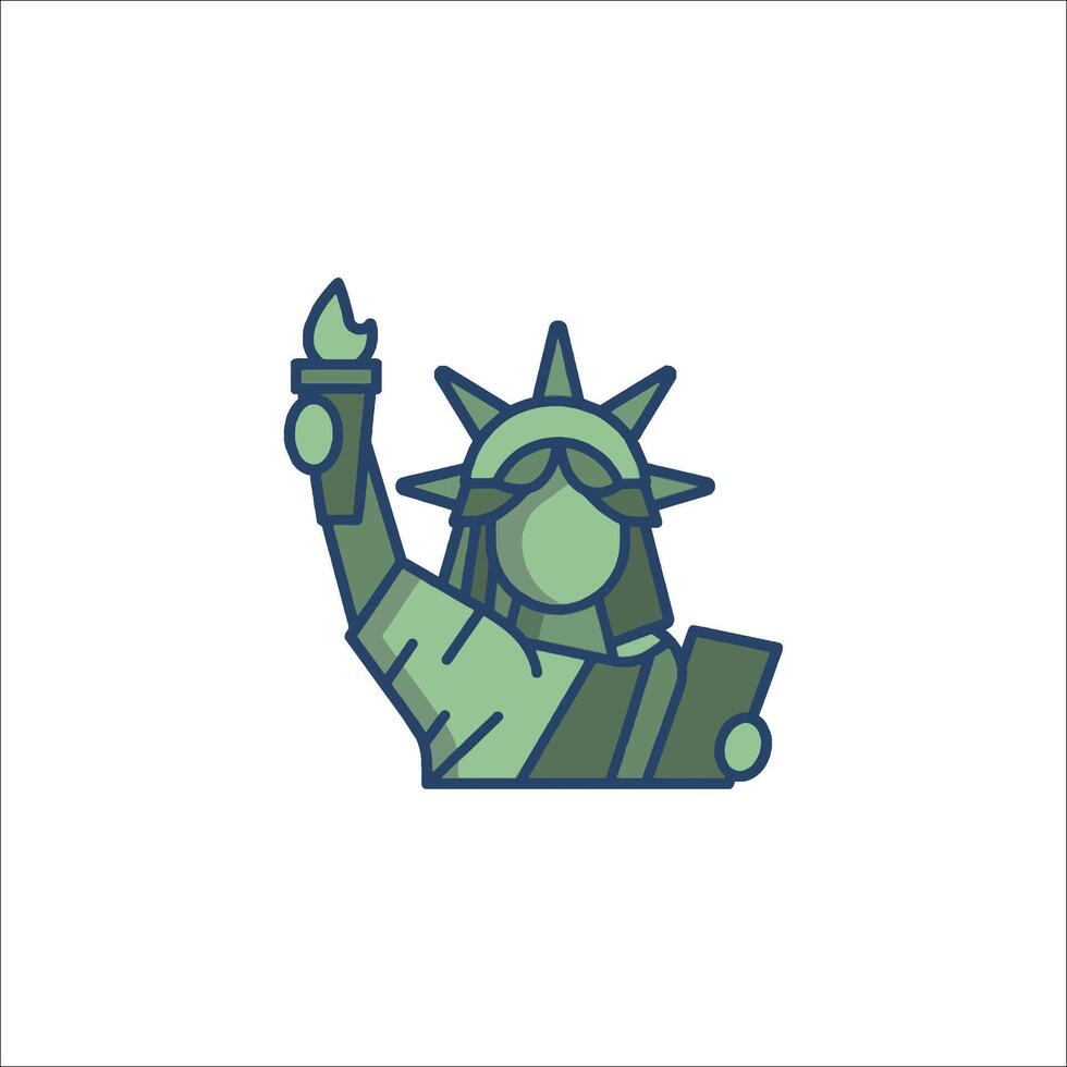 The statue of liberty icon vector
