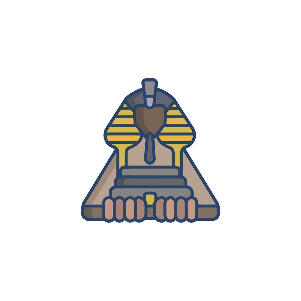 Egyptian pharaoh icon vector