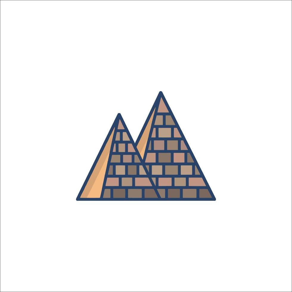 The great pyramids of giza icon vector