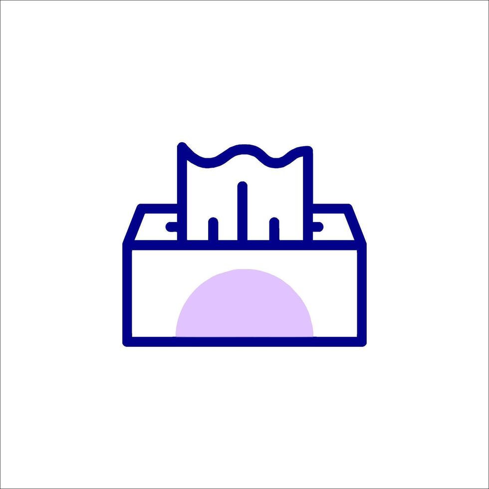 A box with a tissue in it vector