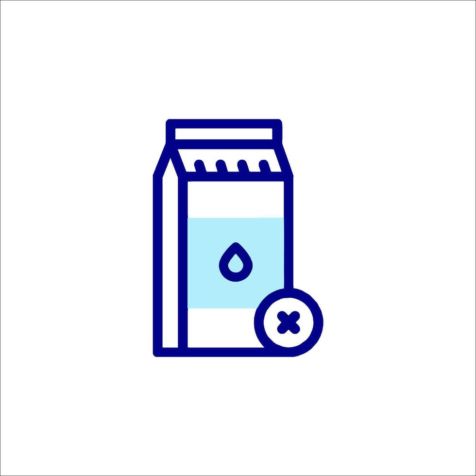 A milk carton with a drop of water on it vector