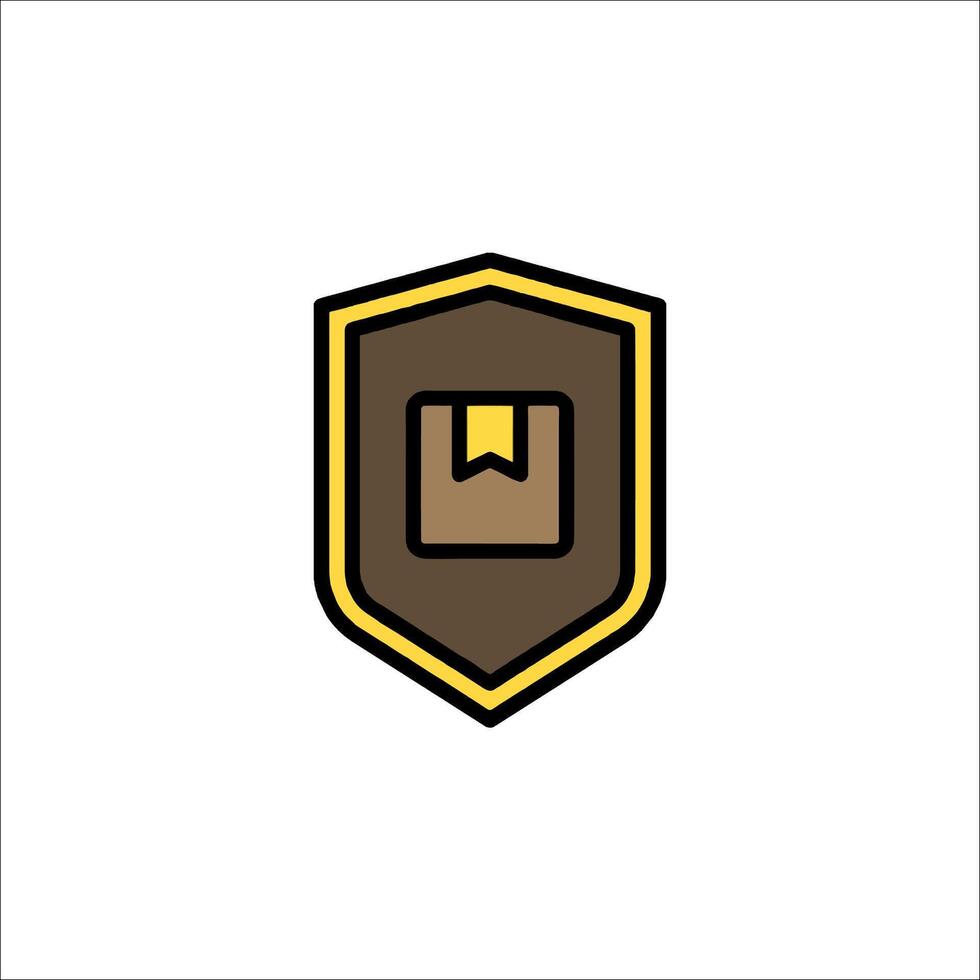 A shield with a book in it vector