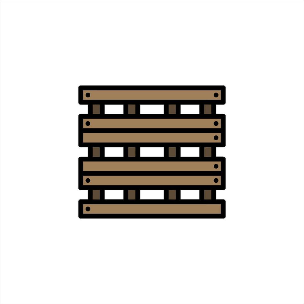 A wooden pallet icon on a white background vector