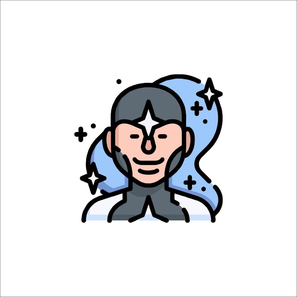 A man with a star on his head vector