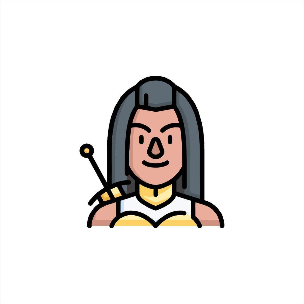A woman with a yellow and black costume vector