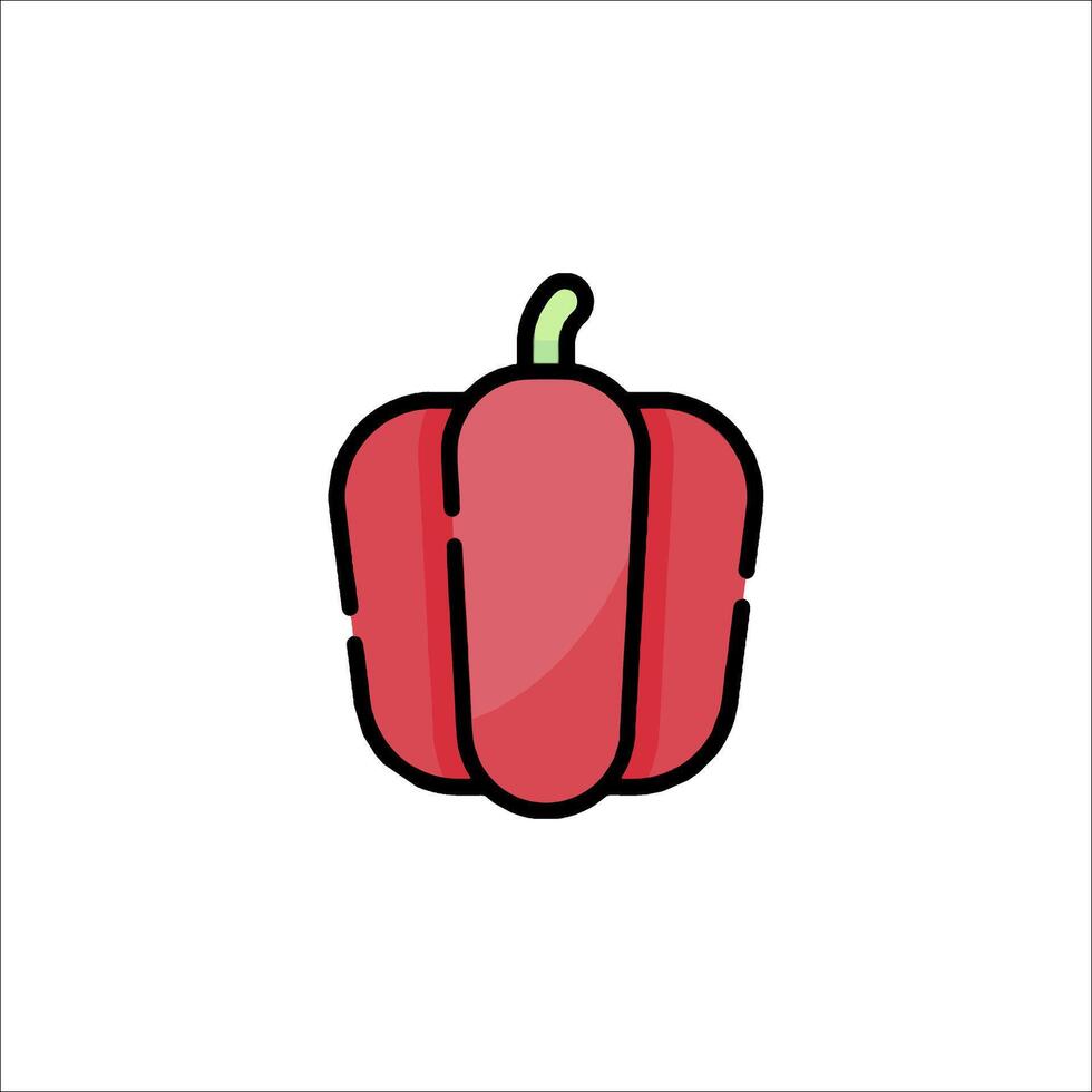 Red pepper icon illustration vector