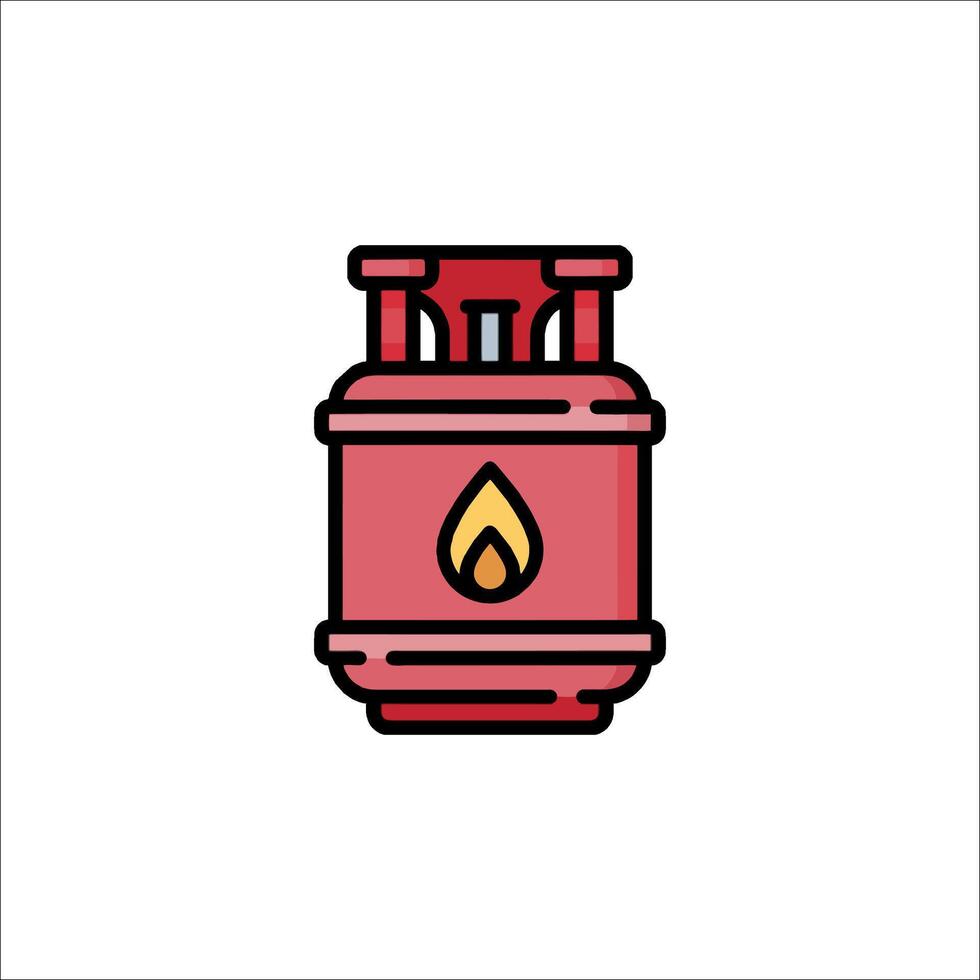 A gas can with a flame on it vector