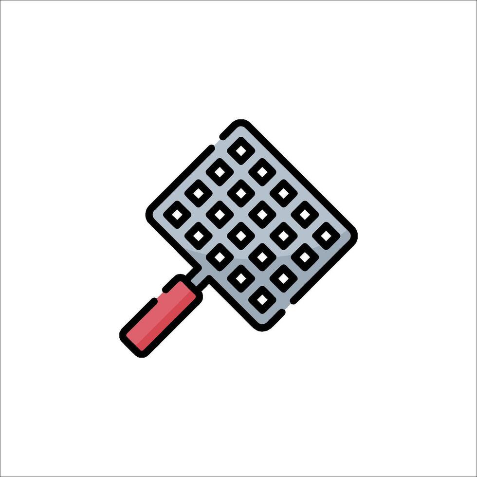 A waffle iron icon on a white background vector