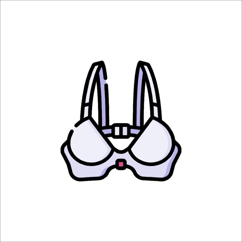 A cartoon bra with a strap on it vector