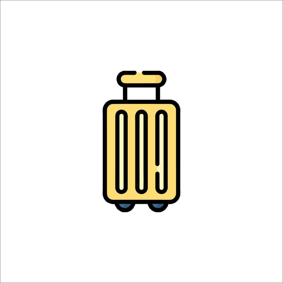A suitcase icon on a white background vector