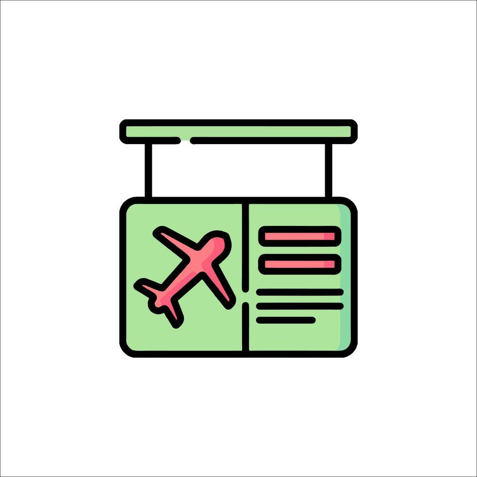 Airport terminal icon illustration vector