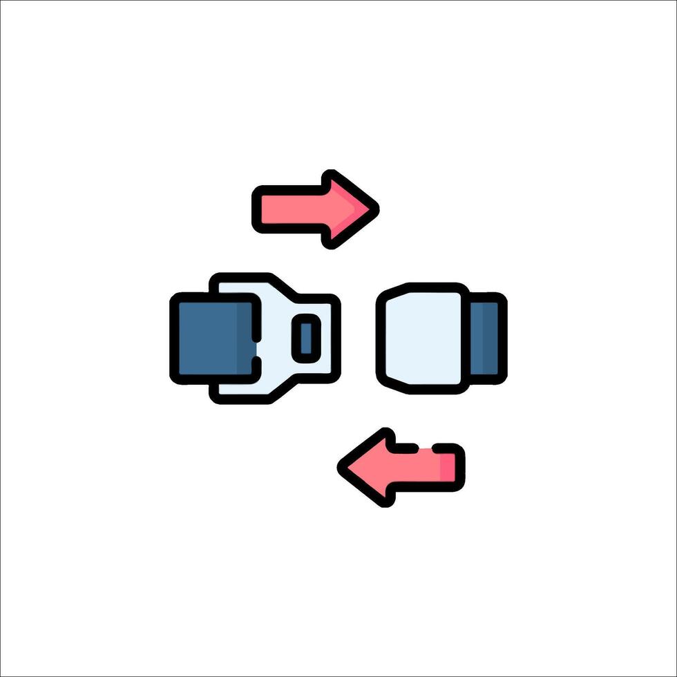 A flat icon of a car with a steering wheel vector